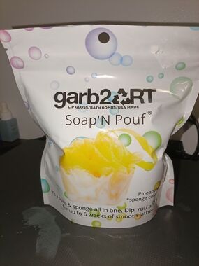 garb2ART Soap'N Pouf Pineapple Bath Pouf - Yellow